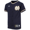 Image of Notre Dame Fighting Irish Under Armour Youth Replica Baseball Jersey - Navy 2019