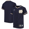 Image of Notre Dame Fighting Irish Under Armour Youth Replica Baseball Jersey - Navy 2019