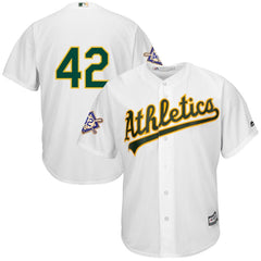 Oakland Athletics Majestic 2019 Jackie Robinson Day Official Cool Base Jersey – White 2019