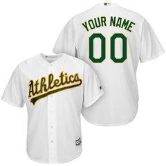 Oakland Athletics Majestic Cool Base Custom Jersey - White 2019