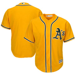 Oakland Athletics Majestic Official Cool Base Team Jersey - Gold 2019