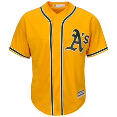 Oakland Athletics Majestic Official Cool Base Team Jersey - Gold 2019