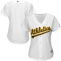 Oakland Athletics Majestic Women's Cool Base Jersey - White 2019