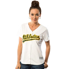 Oakland Athletics Majestic Women's Cool Base Jersey - White 2019