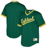 Image of Oakland Athletics Mitchell &amp; Ness Cooperstown Collection Mesh Wordmark V-Neck Jersey – Green 2019