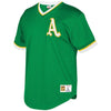 Image of Oakland Athletics Mitchell &amp; Ness Mesh V-Neck Jersey – Green 2019