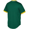 Image of Oakland Athletics Mitchell &amp; Ness Youth Cooperstown Collection Mesh Wordmark V-Neck Jersey – Green 2019