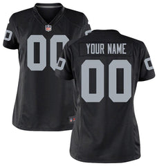 Oakland Raiders Women's Custom Game Jersey - Black 2019