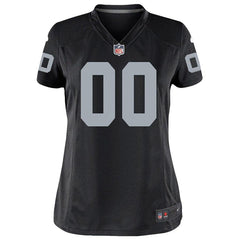 Oakland Raiders Women's Custom Game Jersey - Black 2019