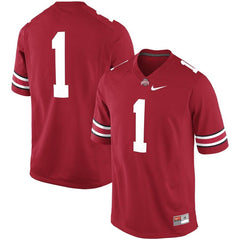 Ohio State Buckeyes #1 Game Football Jersey - Scarlet 2019