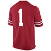 Image of Ohio State Buckeyes #1 Game Football Jersey - Scarlet 2019