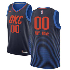 Oklahoma City Thunder Custom Swingman Jersey Navy - Statement Edition 2019