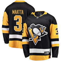 Olli Maatta Pittsburgh Penguins Home Breakaway Player Jersey – Black 2019