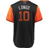 Image of Evan Longoria "Longo" San Francisco Giants Majestic Players' Weekend Cool Base Jersey – Black/Orange 2019