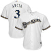 Image of Orlando Arcia Milwaukee Brewers Majestic Cool Base Home Player Jersey - White 2019