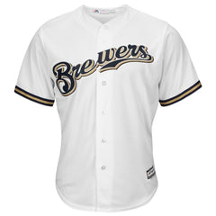 Orlando Arcia Milwaukee Brewers Majestic Cool Base Home Player Jersey - White 2019