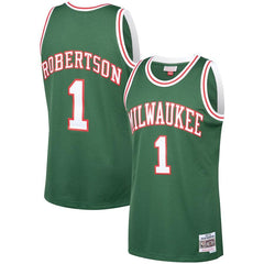 Oscar Robertson Milwaukee Bucks Mitchell &amp; Ness 1971-72 Hardwood Classics Swingman Jersey – Hunter Green 2019