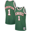 Image of Oscar Robertson Milwaukee Bucks Mitchell &amp; Ness 1971-72 Hardwood Classics Swingman Jersey – Hunter Green 2019