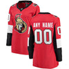 Image of Ottawa Senators Women's Home Breakaway Custom Jersey - Red 2019