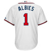 Image of Ozzie Albies Atlanta Braves Majestic Home Cool Base Player Jersey – White 2019