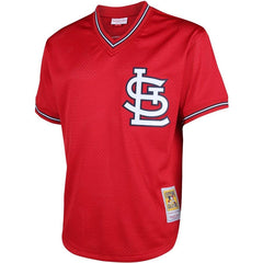 Ozzie Smith St. Louis Cardinals Mitchell & Ness Cooperstown Mesh Batting Practice Jersey - Red 2019