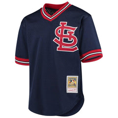 Ozzie Smith St. Louis Cardinals Mitchell & Ness Youth Cooperstown Collection Mesh Batting Practice Jersey – Navy 2019