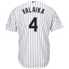 Image of Pat Valaika Colorado Rockies Majestic Home Cool Base Player Jersey - White 2019