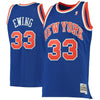 Image of Patrick Ewing New York Knicks Mitchell &amp; Ness 1991-92 Hardwood Classics Swingman Jersey - Blue 2019