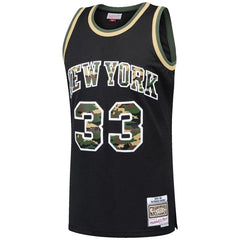 Patrick Ewing New York Knicks Mitchell & Ness Straight Fire Camo Swingman Jersey – Black 2019