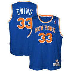 Patrick Ewing New York Knicks Mitchell &amp; Ness Youth Hardwood Classics Swingman Throwback Jersey – Blue 2019