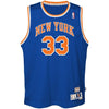 Image of Patrick Ewing New York Knicks Mitchell &amp; Ness Youth Hardwood Classics Swingman Throwback Jersey – Blue 2019