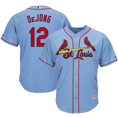 Paul DeJong St. Louis Cardinals Majestic Alternate Cool Base Player Jersey – Horizon Blue 2019