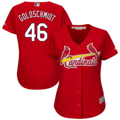 Paul Goldschmidt St. Louis Cardinals Majestic Women's Alternate Official Cool Base Player Jersey – Scarlet 2019