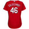 Image of Paul Goldschmidt St. Louis Cardinals Majestic Women's Alternate Official Cool Base Player Jersey – Scarlet 2019