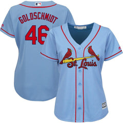 Paul Goldschmidt St. Louis Cardinals Majestic Women's Cool Base Player Jersey – Horizon Blue 2019