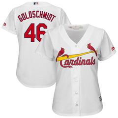 Paul Goldschmidt St. Louis Cardinals Majestic Women's Home Official Cool Base Player Jersey – White 2019