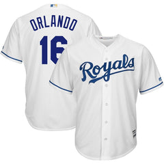 Paulo Orlando Kansas City Royals Majestic Home Cool Base Player Jersey – White 2019