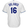 Image of Paulo Orlando Kansas City Royals Majestic Home Cool Base Player Jersey – White 2019