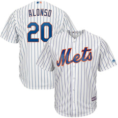 Pete Alonso New York Mets Majestic Home Official Cool Base Player Jersey - White 2019