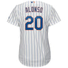 Image of Pete Alonso New York Mets Majestic Women's Home Cool Base Player Jersey - White 2019