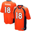 Image of Peyton Manning Denver Broncos Youth Team Color Game Jersey - Orange 2019
