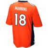 Image of Peyton Manning Denver Broncos Youth Team Color Game Jersey - Orange 2019