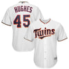 Image of Phil Hughes Minnesota Twins Majestic Cool Base Player Jersey - White 2019