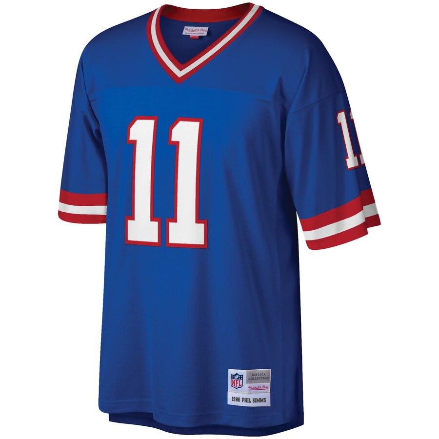 Phil Simms New York Giants Mitchell &amp; Ness Retired Player Vintage Replica Jersey - Royal Blue 2019