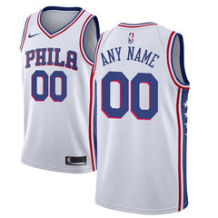 Philadelphia 76ers Custom Swingman Jersey White - Association Edition 2019