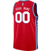 Image of Philadelphia 76ers Swingman Custom Jersey Red - Statement Edition 2019