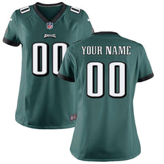 Philadelphia Eagles Women's Custom Game Jersey - Midnight Green 2019