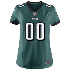 Philadelphia Eagles Women's Custom Game Jersey - Midnight Green 2019