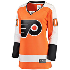 Philadelphia Flyers Women's Home Breakaway Custom Jersey - Orange 2019