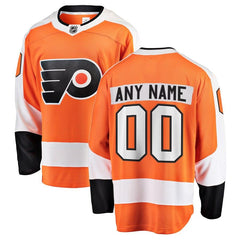 Philadelphia Flyers Youth Home Breakaway Custom Jersey - Orange 2019